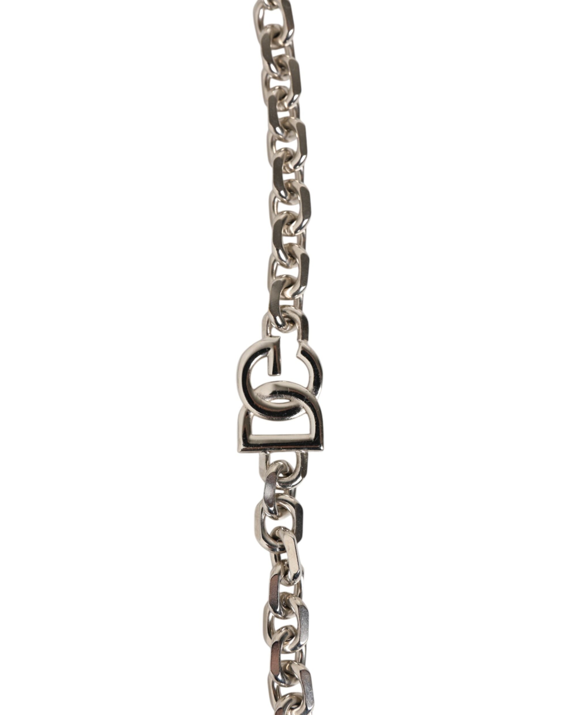 Shoulder Strap by Dolce & Gabbana for women in brass plastic & calf leather black, pearl, silver & white features a effortlessly chic design, perfectly complementing the signature look of the Brass Plastic Calf Leather Shoulder Strap.