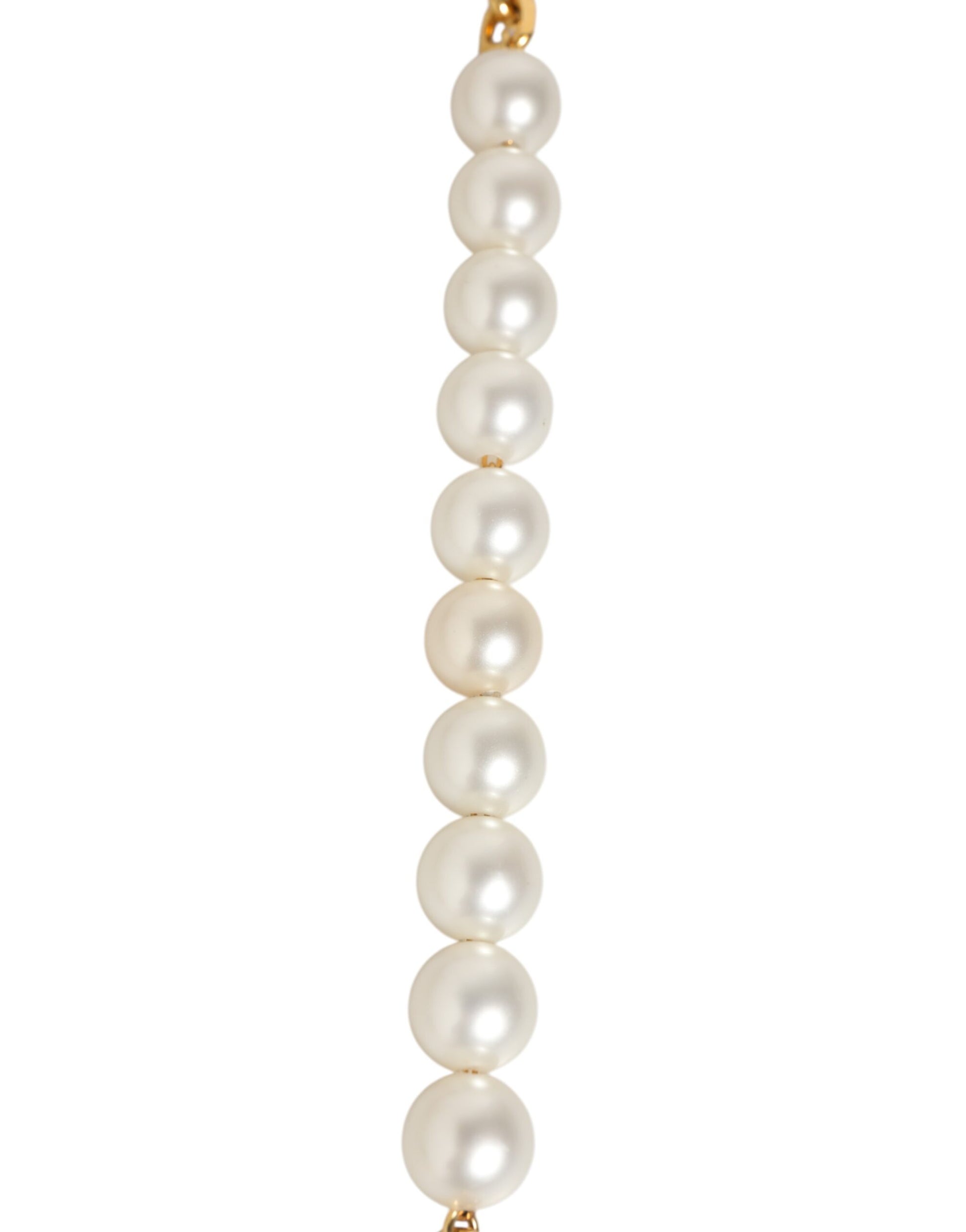 Shoulder Strap by Dolce & Gabbana for women in brass plastic & calf leather black, gold, pearl & white features a dynamic silhouette, artfully enhancing the dynamic design of this Brass Plastic Calf Leather Shoulder Strap.