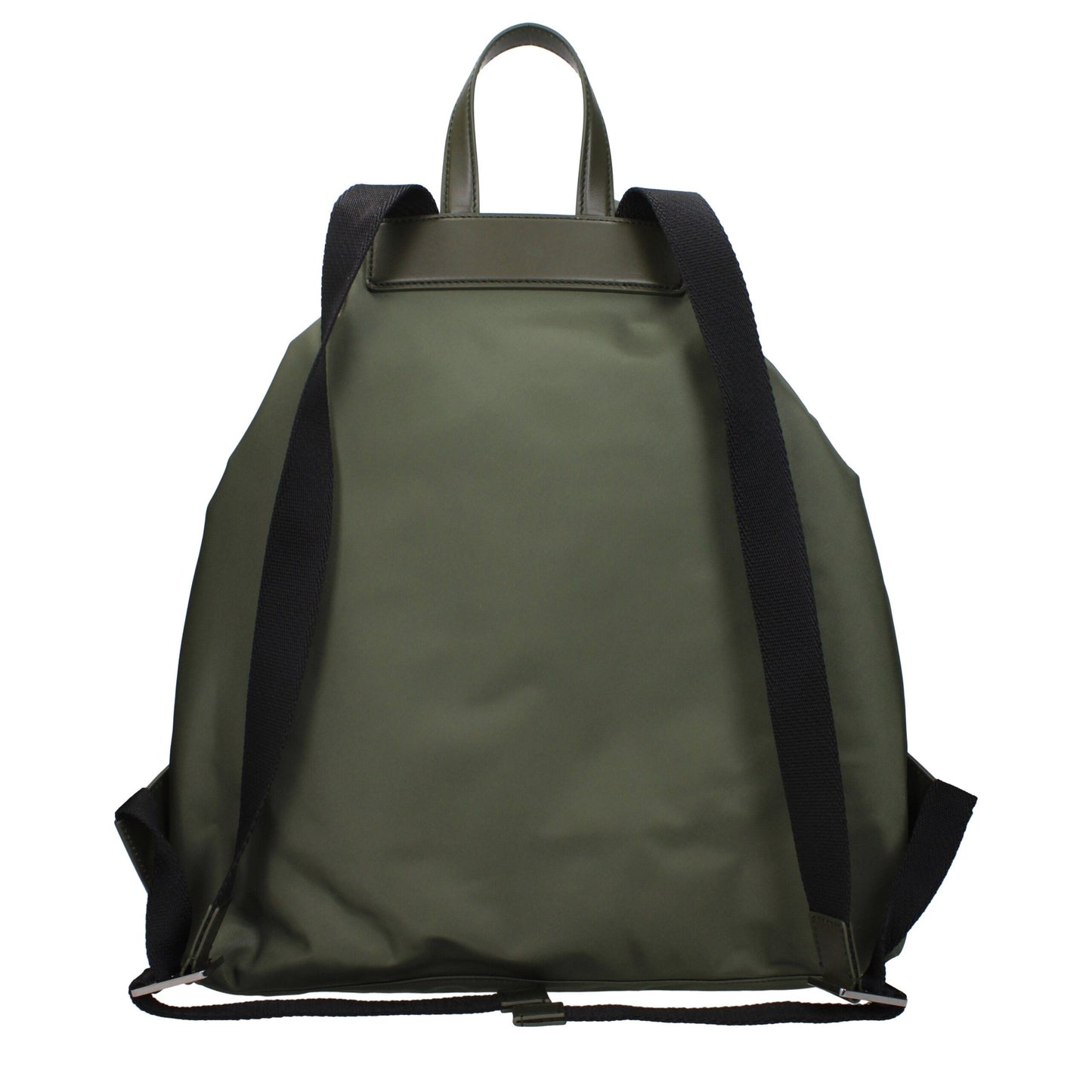 Backpack by Dolce & Gabbana for men in nylon green showcases an architectural Nylon Backpack design, featuring a secure , ample , and architectural backpack-strap & adjustable-strap for a sophisticated look.