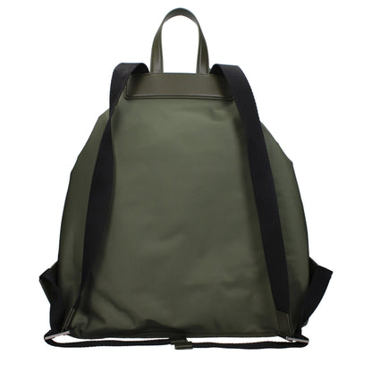 Backpack by Dolce & Gabbana for men in nylon green showcases an architectural Nylon Backpack design, featuring a secure , ample , and architectural backpack-strap & adjustable-strap for a sophisticated look.