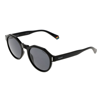 Polaroid Round Polarized Dark-Tint Polycarbonate Sunglasses - Black