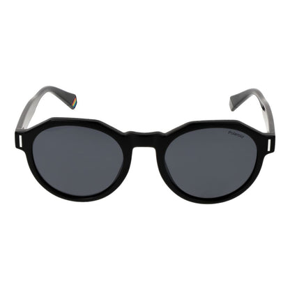 Polaroid Round Polarized Dark-Tint Polycarbonate Sunglasses - Black