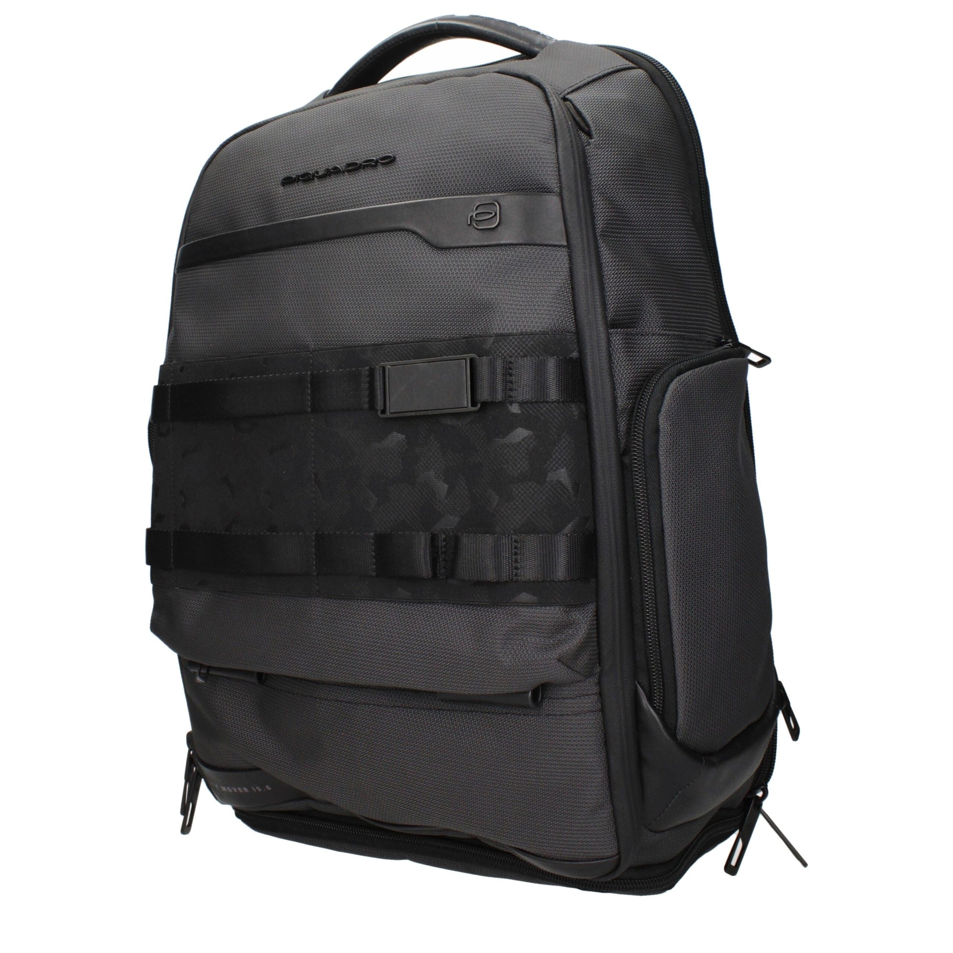 Backpack by Piquadro for men in fabric gray presents a stately Fabric Backpack design, showcasing a secure with ample and versatile backpack-strap & adjustable-strap for a stately finish.