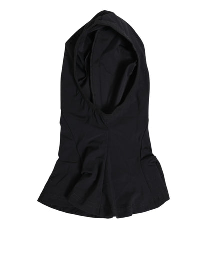Dolce & Gabbana Stretch Nylon Hooded Face Mask - Black