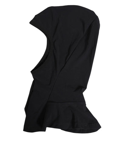 Dolce & Gabbana Stretch Nylon Hooded Face Mask - Black