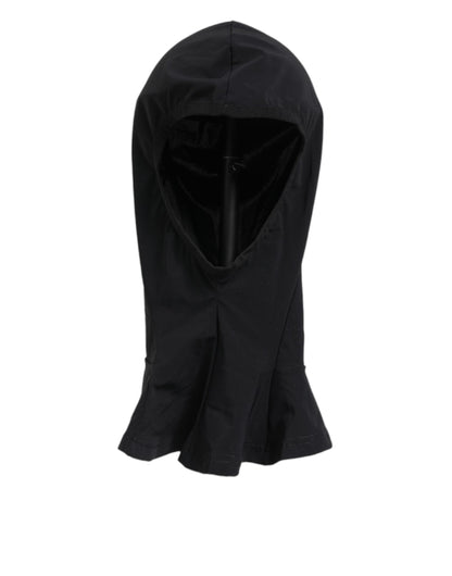 Dolce & Gabbana Stretch Nylon Hooded Face Mask - Black