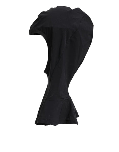 Dolce & Gabbana Stretch Nylon Hooded Face Mask - Black