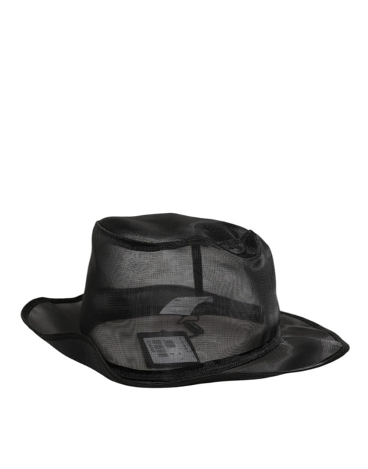 Bucket Hat by Dolce & Gabbana for men in plush silk & fur black presents a architectural silhouette, showcasing the architectural Plush Silk & Fur Bucket Hat design with a refined, high-fashion finish.