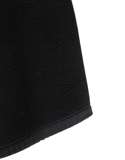 Dolce & Gabbana Black Lace Stole Knitted DG Logo Men One Size  Scarf