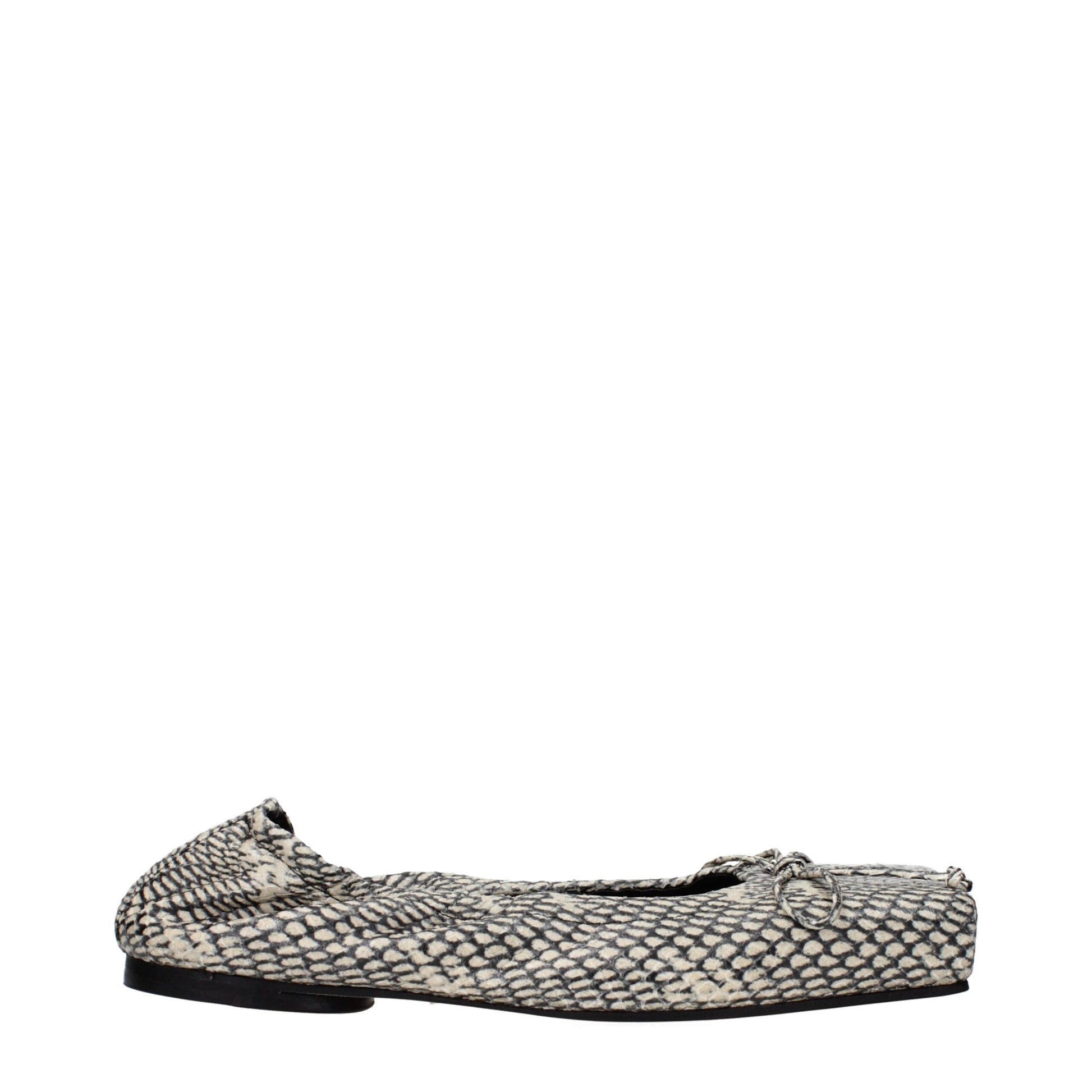 Ballet Flat Shoes by Jacquemus for women in leather beige features an captivating silhouette, showcasing the captivating style of the Women's Leather Ballet Flat Shoes with its distinct and refined .