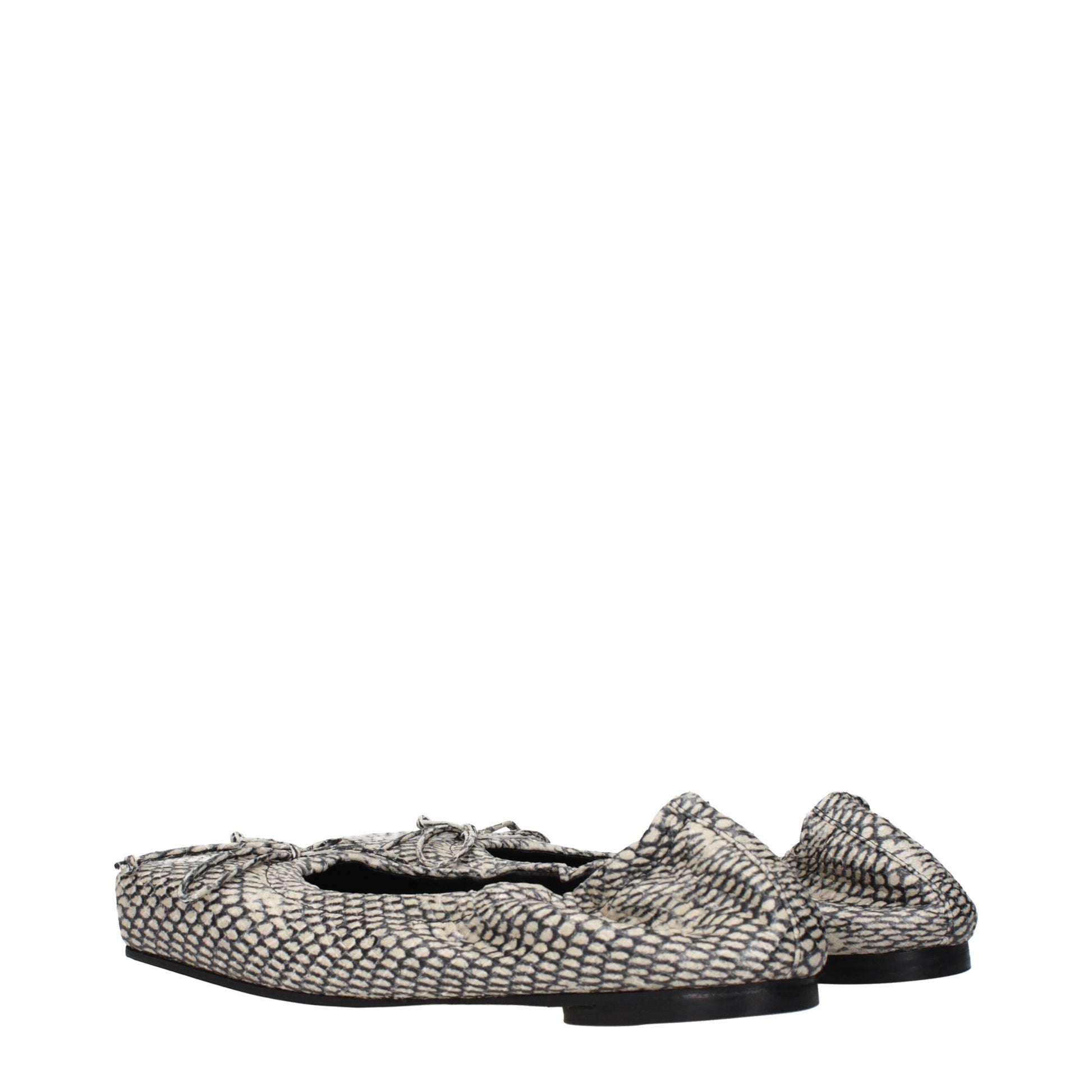 Ballet Flat Shoes by Jacquemus for women in leather beige showcases a resplendent Women's Leather Ballet Flat Shoes aesthetic with a and .