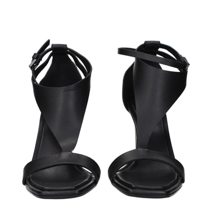 Stiletto Sandals by Max Mara for women in leather black features an exquisite silhouette, showcasing the exquisite Women's Leather Stiletto Sandals with a stiletto and .