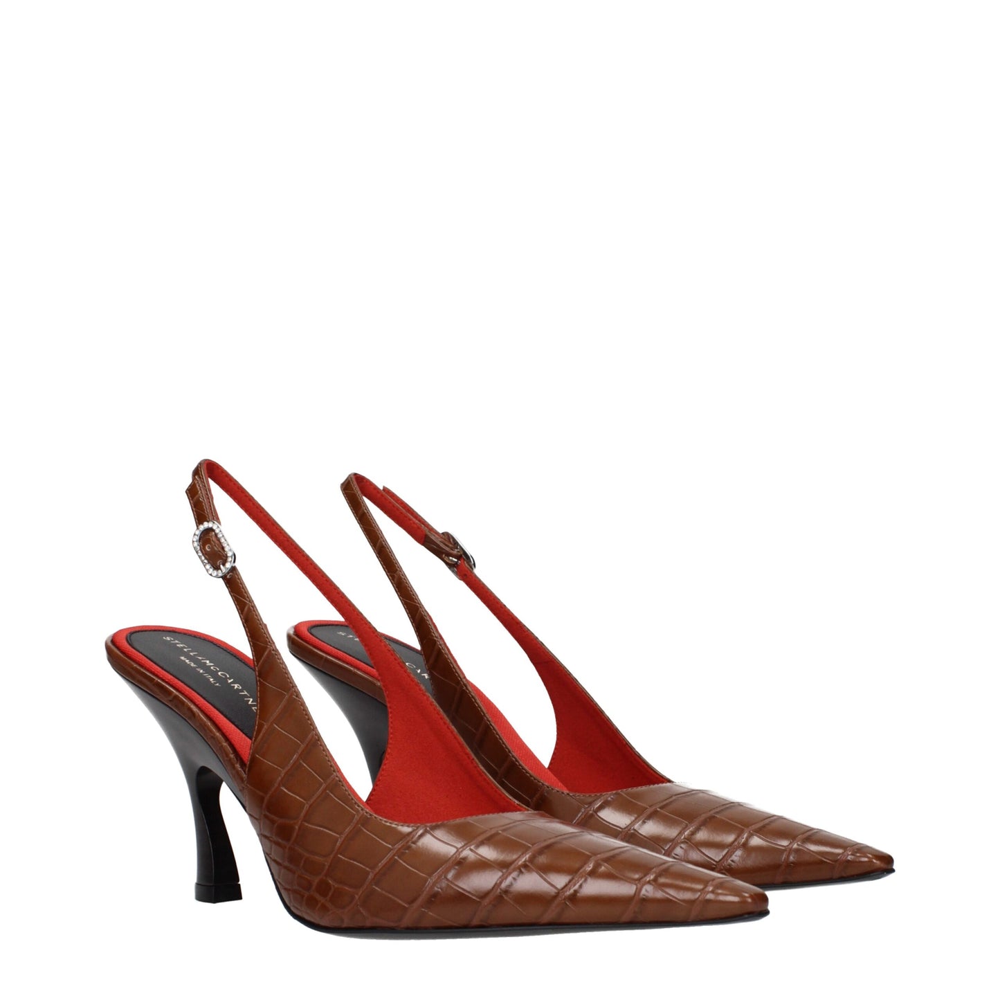 High-Heel Sandals Pumps Heels by Stella McCartney for women in leather brown features a effortlessly chic Women's Leather High-Heel Sandals Pumps Heels design with a sophisticated high-heel and elegant .