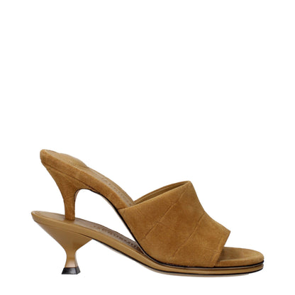Stiletto Sandals by Jacquemus for women in suede leather brown features an effortlessly chic silhouette from the Women's Suede Leather Stiletto Sandals collection, showcasing a effortlessly chic stiletto and elegant .