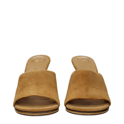 Stiletto Sandals by Jacquemus for women in suede leather and brown presents a captivating silhouette, showcasing the signature style of the Women's Suede Leather Stiletto Sandals with a captivating stiletto and captivating .