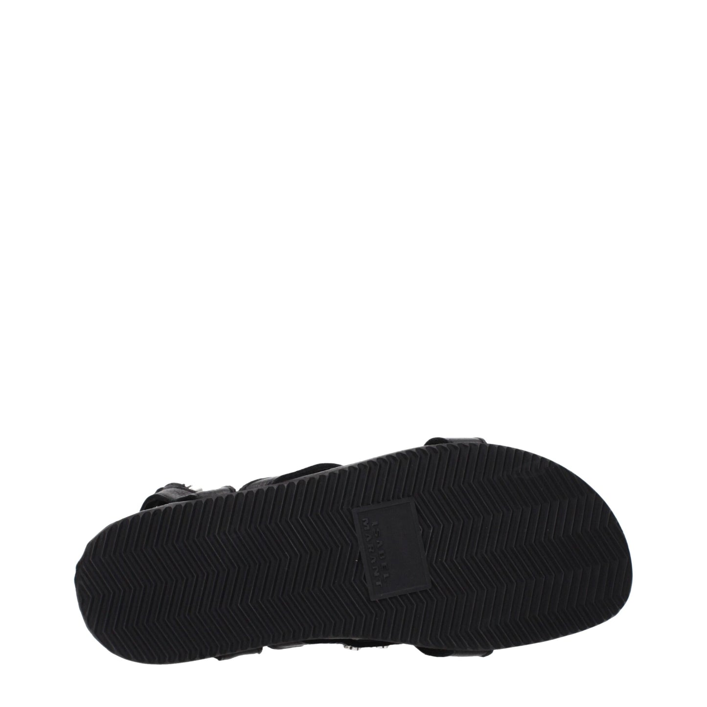 Flat Sandals by Isabel Marant for women in leather and black presents a captivating silhouette, showcasing the signature style of the Women's Leather Flat Sandals with a captivating flat and captivating .
