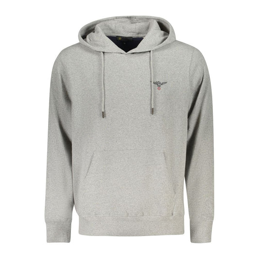 Hooded Sweatshirt Hoodie by Accademia Militare for men in cotton polyester gray features an avant-garde silhouette, showcasing a sophisticated hooded neckline and detail for a truly avant-garde finish.