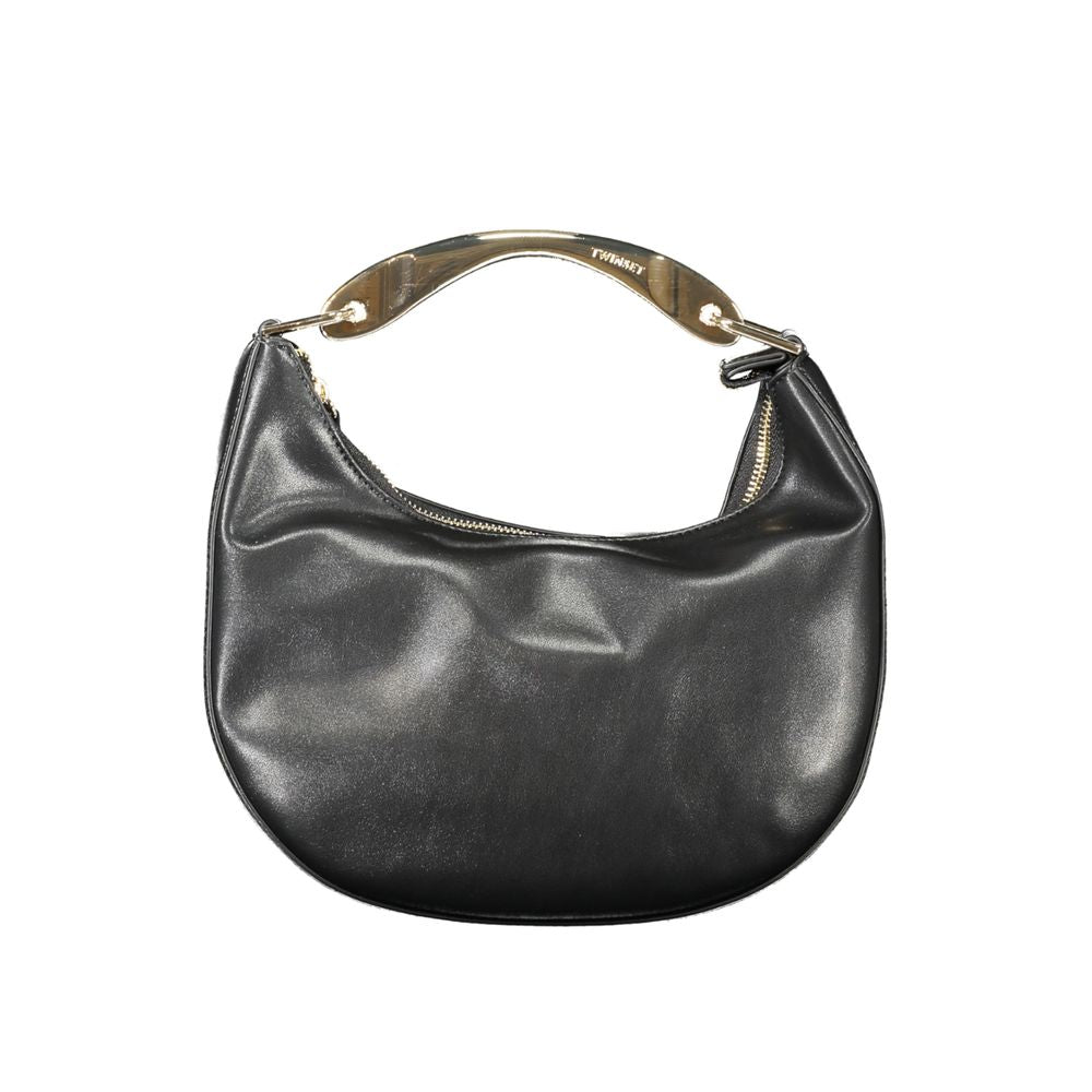 Hobo Handbag by Twinset for women in polyethylene & polyurethane black & signature features a refined silhouette, showcasing a secure zipper, organized internal-pockets & cardholder, and versatile shoulder-strap & handle for a refined finish.