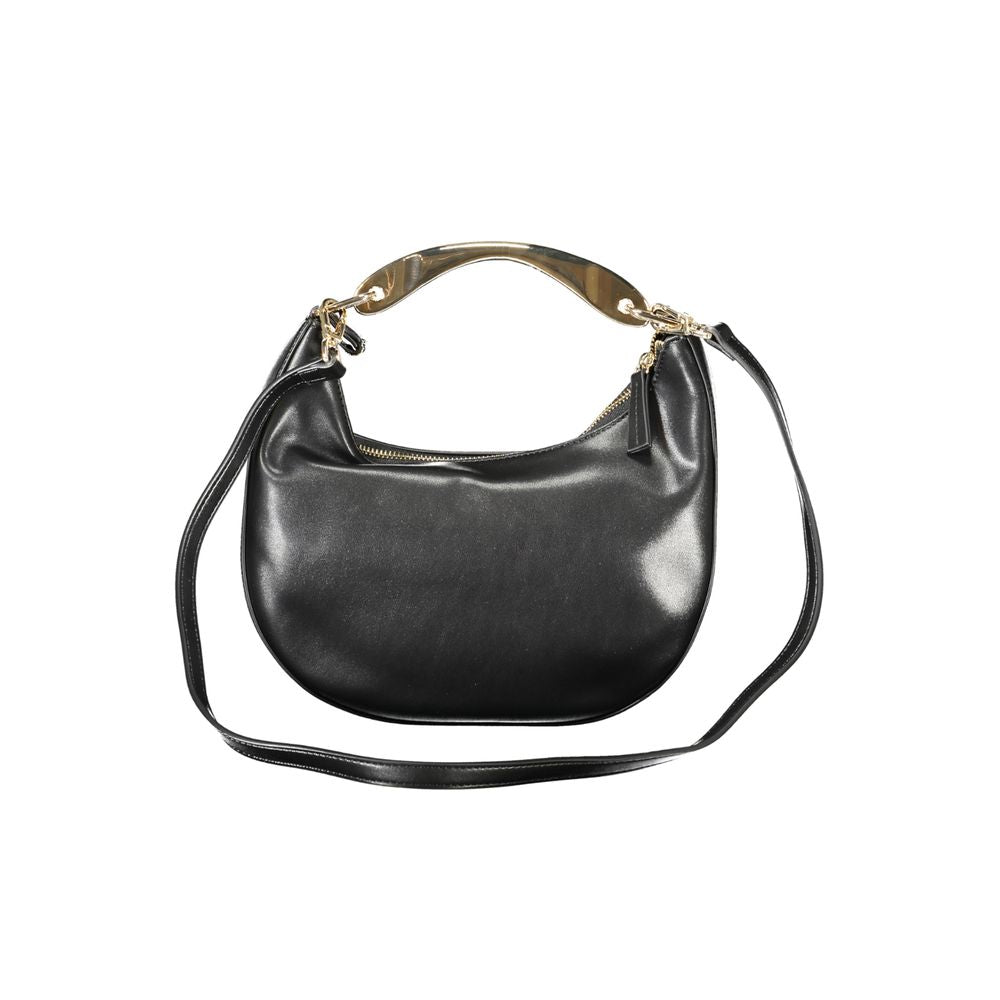 Hobo Handbag by Twinset for women in polyethylene & polyurethane black & signature features an refined silhouette, showcasing a secure zipper, ample internal-pockets & cardholder, and versatile shoulder-strap & handle for a sophisticated refined aesthetic.