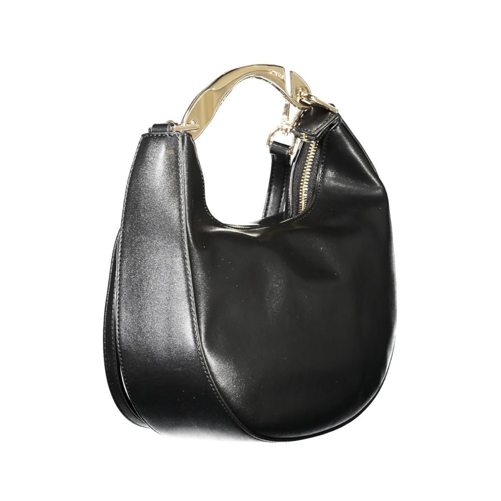 Hobo Handbag by Twinset for women in polyethylene & polyurethane black & signature features a refined silhouette, showcasing a secure zipper, organized internal-pockets & cardholder, and versatile shoulder-strap & handle for a refined finish.