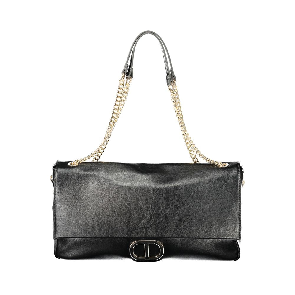 Shoulder Handbag by Twinset for women in polyethylene black features a exquisite silhouette, showcasing a secure snap and exquisite cardholder with versatile shoulder-strap & handle for a exquisite finish.
