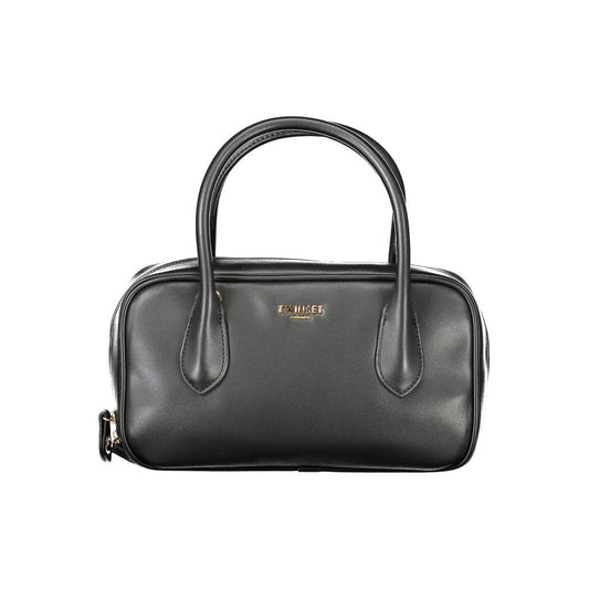 Handbag by Twinset for women in polyethylene & polyurethane black features a signature silhouette, showcasing a secure zipper and signature internal-pockets & cardholder with versatile shoulder-strap, handle & adjustable-strap for a sophisticated look.