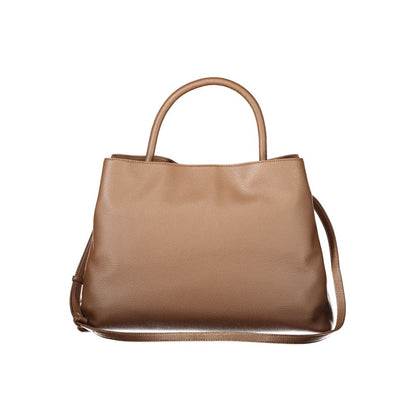 Evening Tote Handbag by Twinset for women in polyethylene & polyurethane brown & signature features an refined silhouette, showcasing a secure , ample built-in-compartments & internal-pockets, and versatile shoulder-strap, adjustable-strap & detachable-strap for a sophisticated refined aesthetic.