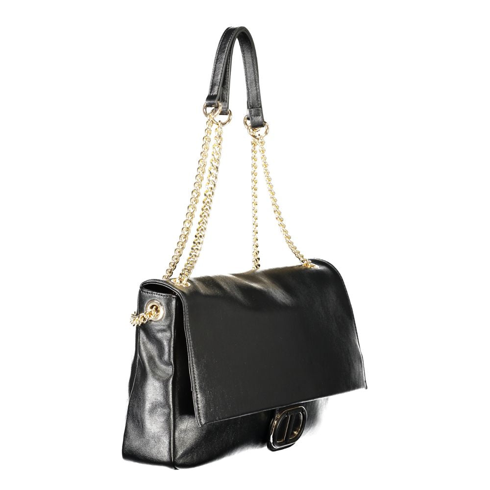Shoulder Handbag by Twinset for women in polyethylene black presents a ornamental silhouette, showcasing a secure snap, ample cardholder, and versatile shoulder-strap & handle for a ornamental finish.