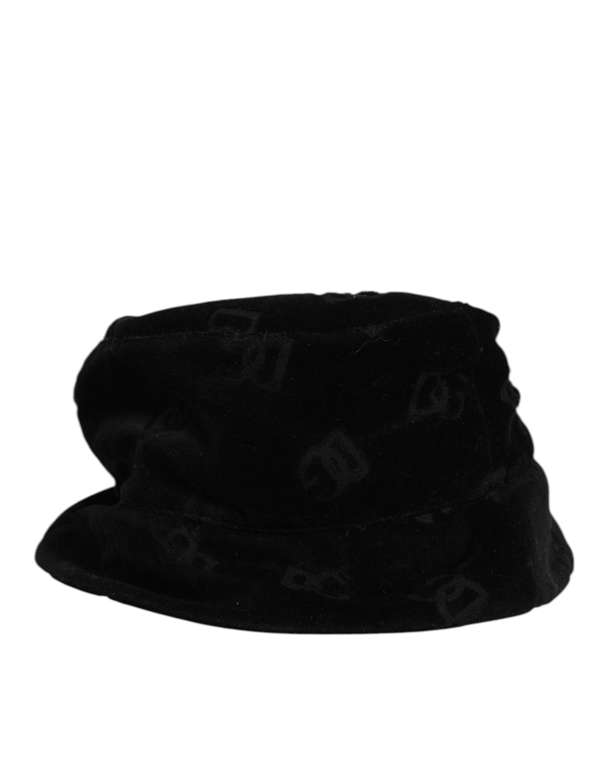 Dolce & Gabbana Cotton Silk & Suede Leather Bucket Hat - Black