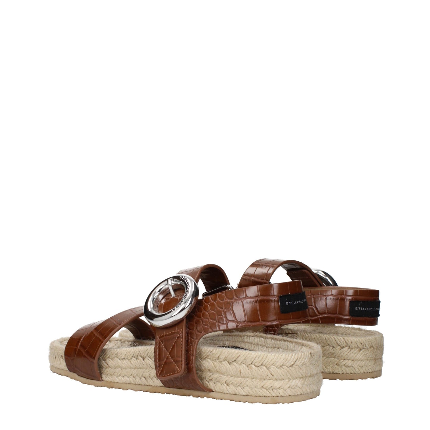 Flat Sandals by Stella McCartney for women in leather brown features an architectural design from the Women's Leather Flat Sandals collection, defined by a architectural flat and for a architectural finish.