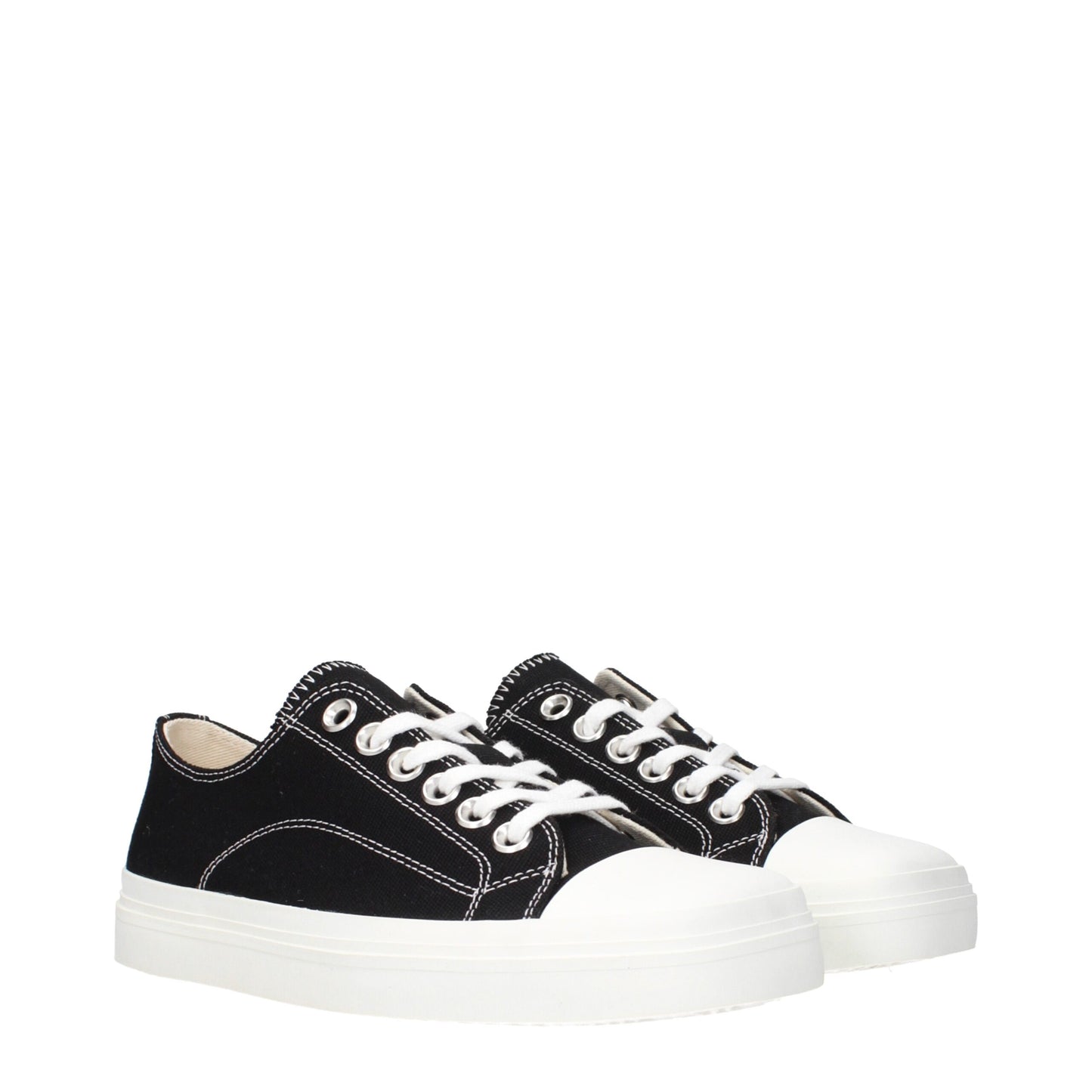 Sneakers by Moschino for women in fabric black features an versatile design from the Women's Low Top Fabric Sneakers collection, highlighting a versatile low-top style for a premium, high-fashion look.