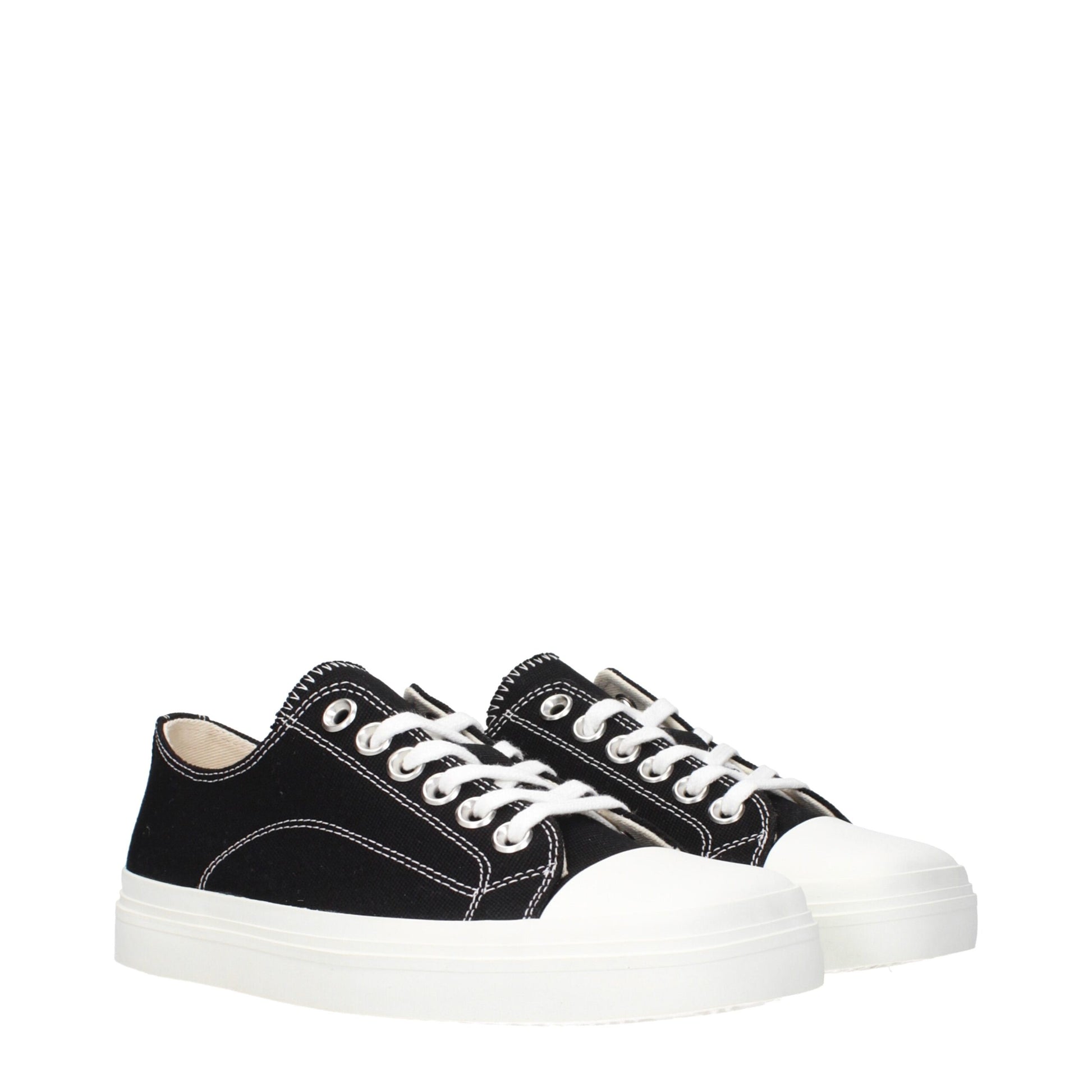 Sneakers by Moschino for women in fabric black features an versatile design from the Women's Low Top Fabric Sneakers collection, highlighting a versatile low-top style for a premium, high-fashion look.