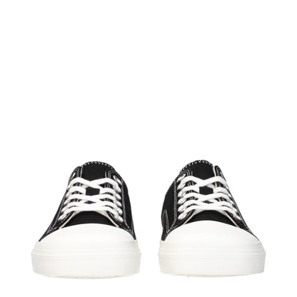 Sneakers by Moschino for women in fabric black presents a on trend silhouette from the Women's Low Top Fabric Sneakers collection, showcasing a on trend low-top style for an elevated aesthetic.