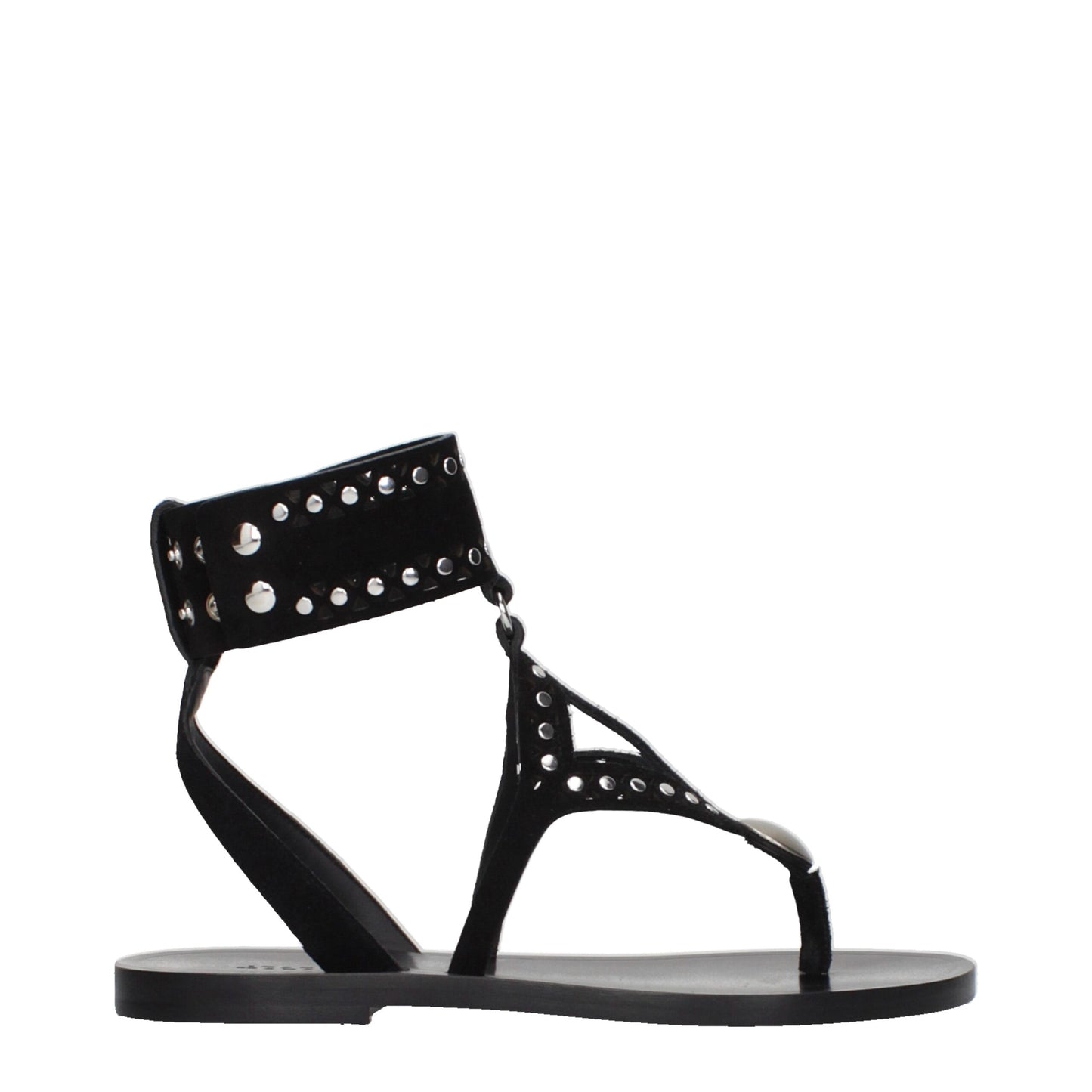 Flip-Flop Sandals by Isabel Marant for women in suede leather and black presents a captivating silhouette, showcasing the signature style of the Women's Suede Leather Flip-Flop Sandals with a captivating and captivating .