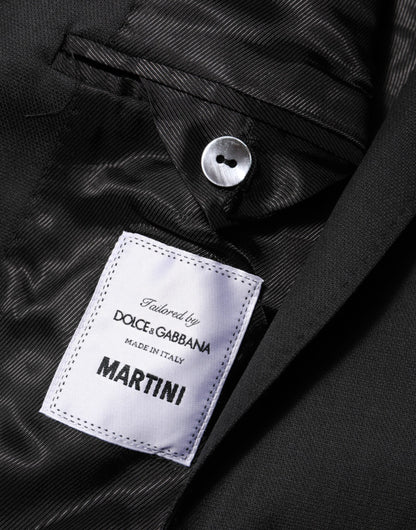 Dolce & Gabbana Black Single Breasted Men Coat MARTINI Blazer