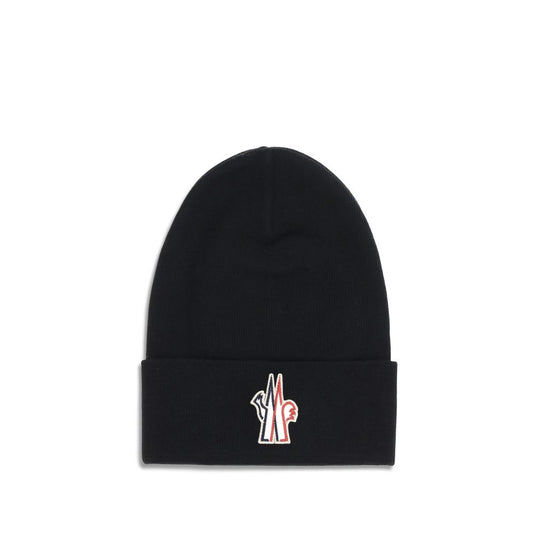 Beanie Hat by Moncler Grenoble for men in wool black presents a urban-chic silhouette, showcasing the urban-chic craftsmanship of this Wool Beanie Hat.