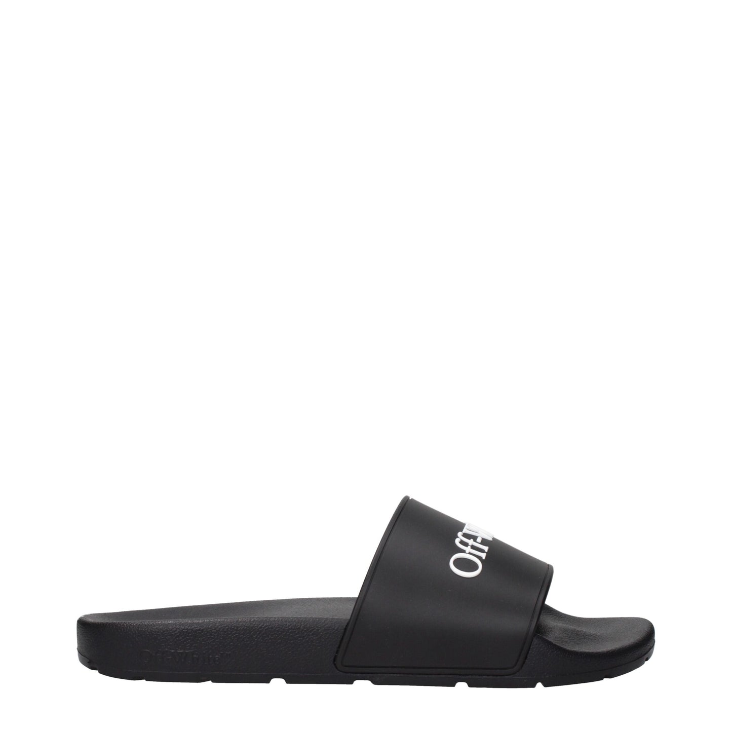 Clogs Slippers by Off-White for men in cotton & rubber black & white presents a effortless silhouette, showcasing the elegant Men's Cotton & Rubber Clogs Slippers design with its unique and sophisticated .