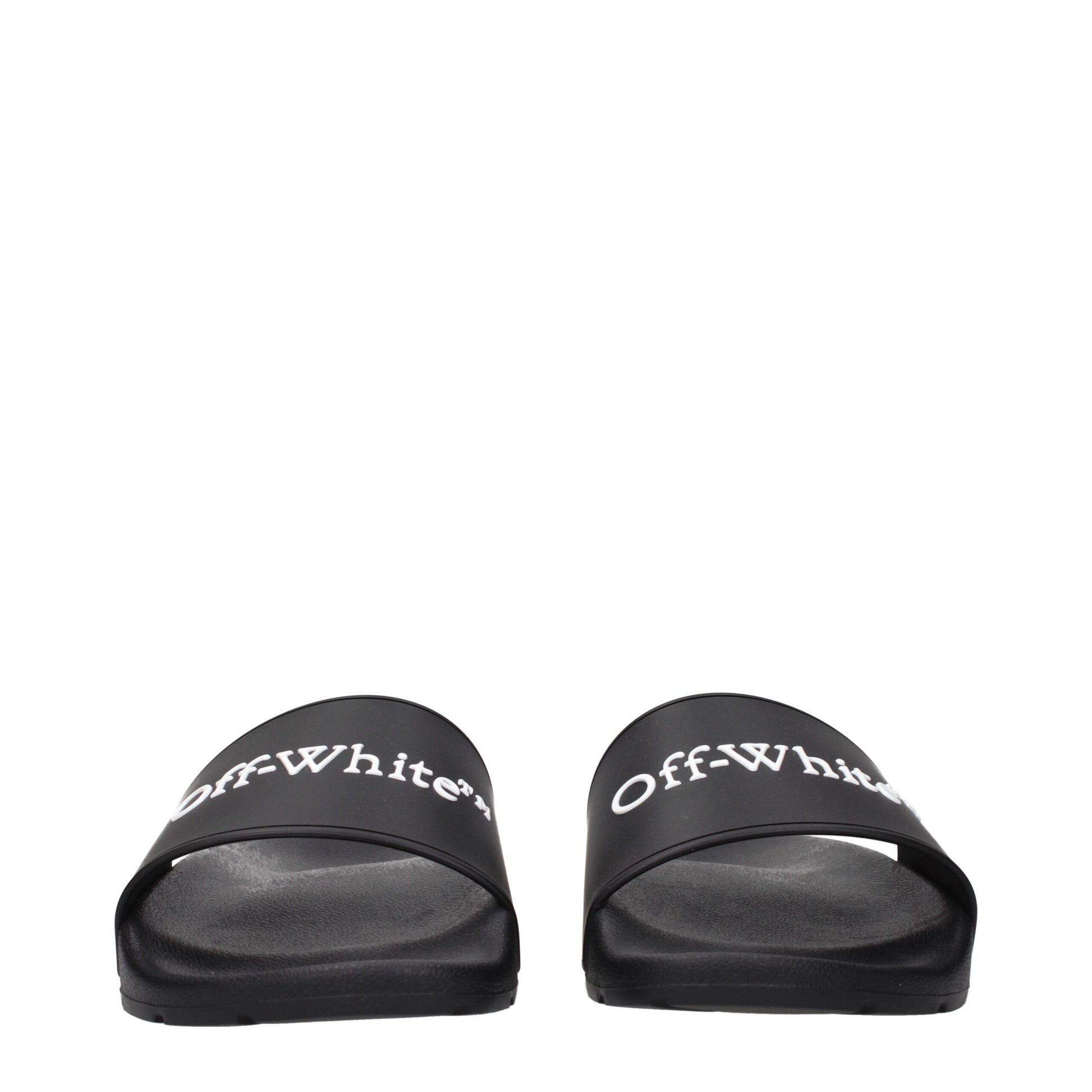 Clogs Slippers from Off-White for men in cotton & rubber black & white features a dynamic design from the Men's Cotton & Rubber Clogs Slippers collection, highlighting a with a and functional .