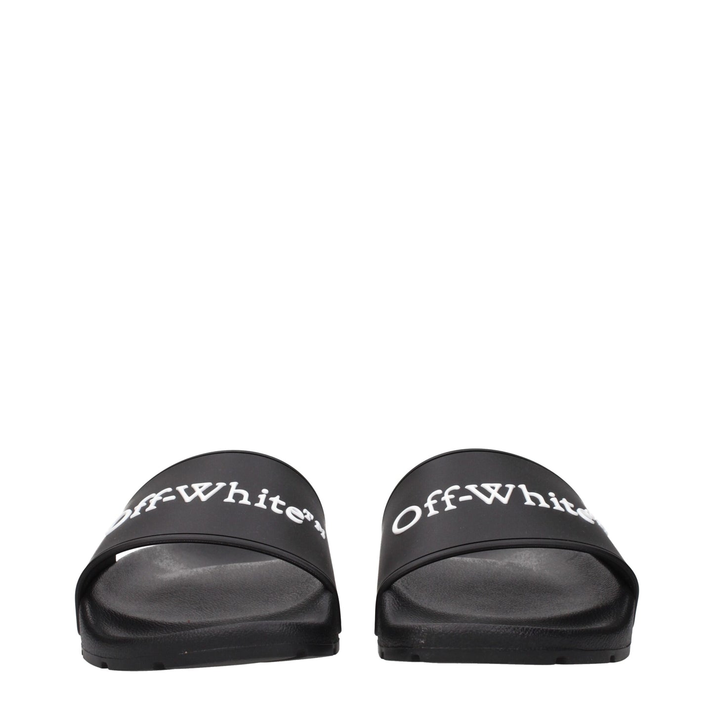 Off-White Women's Cotton & Rubber Clogs Slippers - Black White
