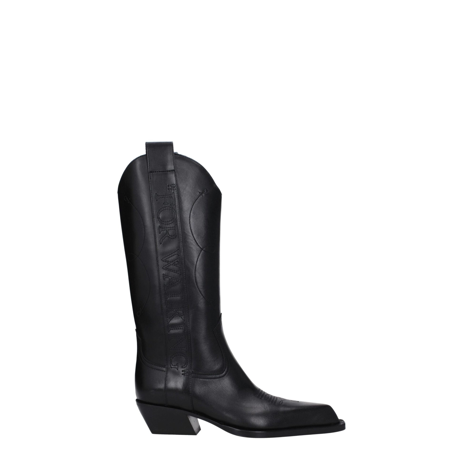 Mid-Heel High-Heel Boots by Off-White for women in leather black & white features an enchanting design from the Women's Leather Mid-Heel High-Heel Boots collection, highlighting a enchanting high-heel 5-cm-heel mid-heel and for a refined look.