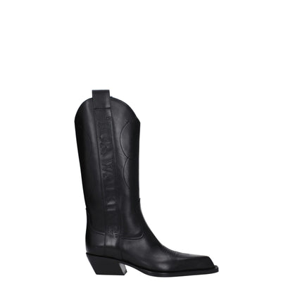 Mid-Heel High-Heel Boots by Off-White for women in leather black & white features an enchanting design from the Women's Leather Mid-Heel High-Heel Boots collection, highlighting a enchanting high-heel 5-cm-heel mid-heel and for a refined look.