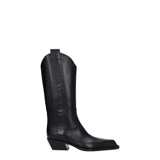 Mid-Heel High-Heel Boots by Off-White for women in leather black & white features an enchanting design from the Women's Leather Mid-Heel High-Heel Boots collection, highlighting a enchanting high-heel 5-cm-heel mid-heel and for a refined look.