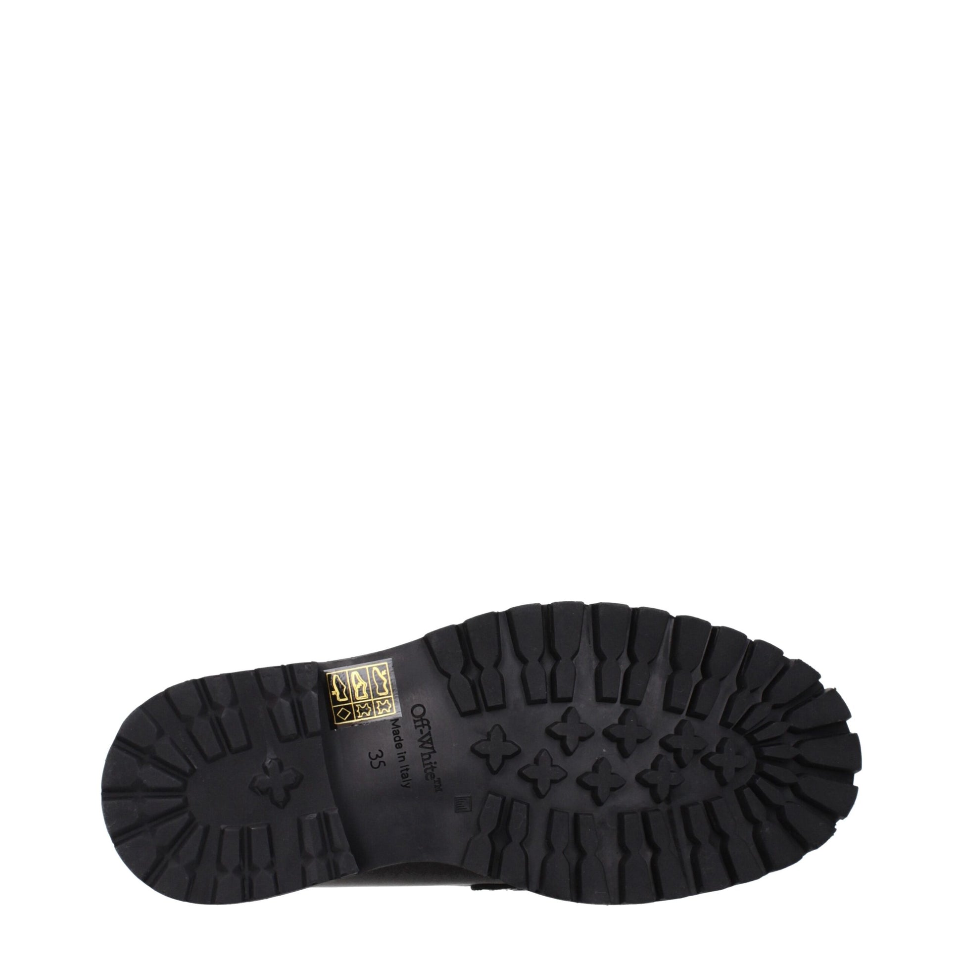 Flat Loafer Slip-On Shoes by Off-White for women in leather black & white features an dynamic silhouette from the Women's Leather Flat Loafer Slip-On Shoes collection, defined by a dynamic and flat for a dynamic look.