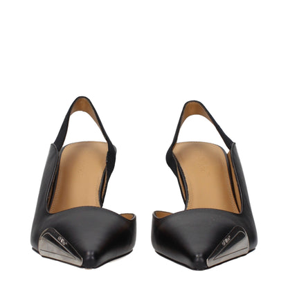 High-Heel Sandals Pumps Heels by Off-White for women in leather black & white features an captivating silhouette, showcasing the elegant Women's Leather High-Heel Sandals Pumps Heels design with a high-heel and a sophisticated .