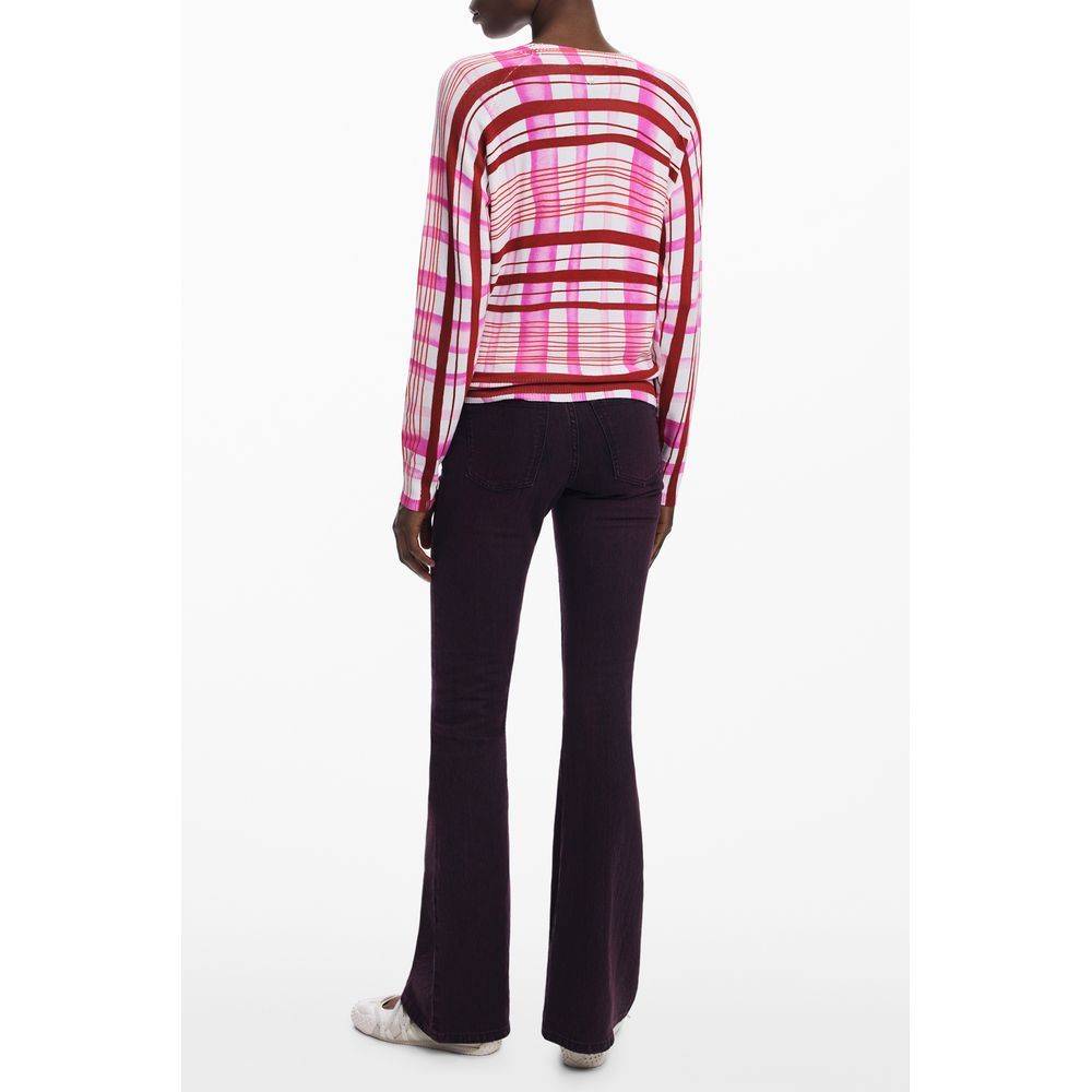 Sweatshirt by Desigual for women in viscose pink features an magnificent silhouette, showcasing a sophisticated crew neckline and detail for a truly magnificent finish.