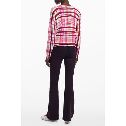 Sweatshirt by Desigual for women in viscose pink features an magnificent silhouette, showcasing a sophisticated crew neckline and detail for a truly magnificent finish.