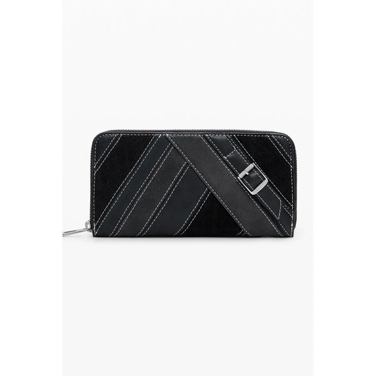 Cardholder Wallet by Desigual for women in polyethylene & polyurethane black showcases a refined silhouette, artfully capturing the essence of the refined Fibonacci Fiona Polyethylene & Polyurethane Cardholder Wallet design with functional card-organization coin-purse.