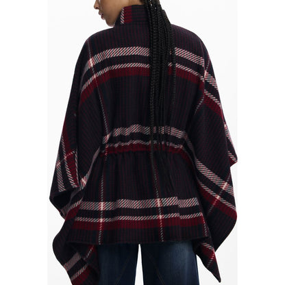 Cape by Desigual for women in polyester black, patterned, tartan & print features an relaxed-luxury silhouette, showcasing a sophisticated and premium for a truly relaxed-luxury finish.