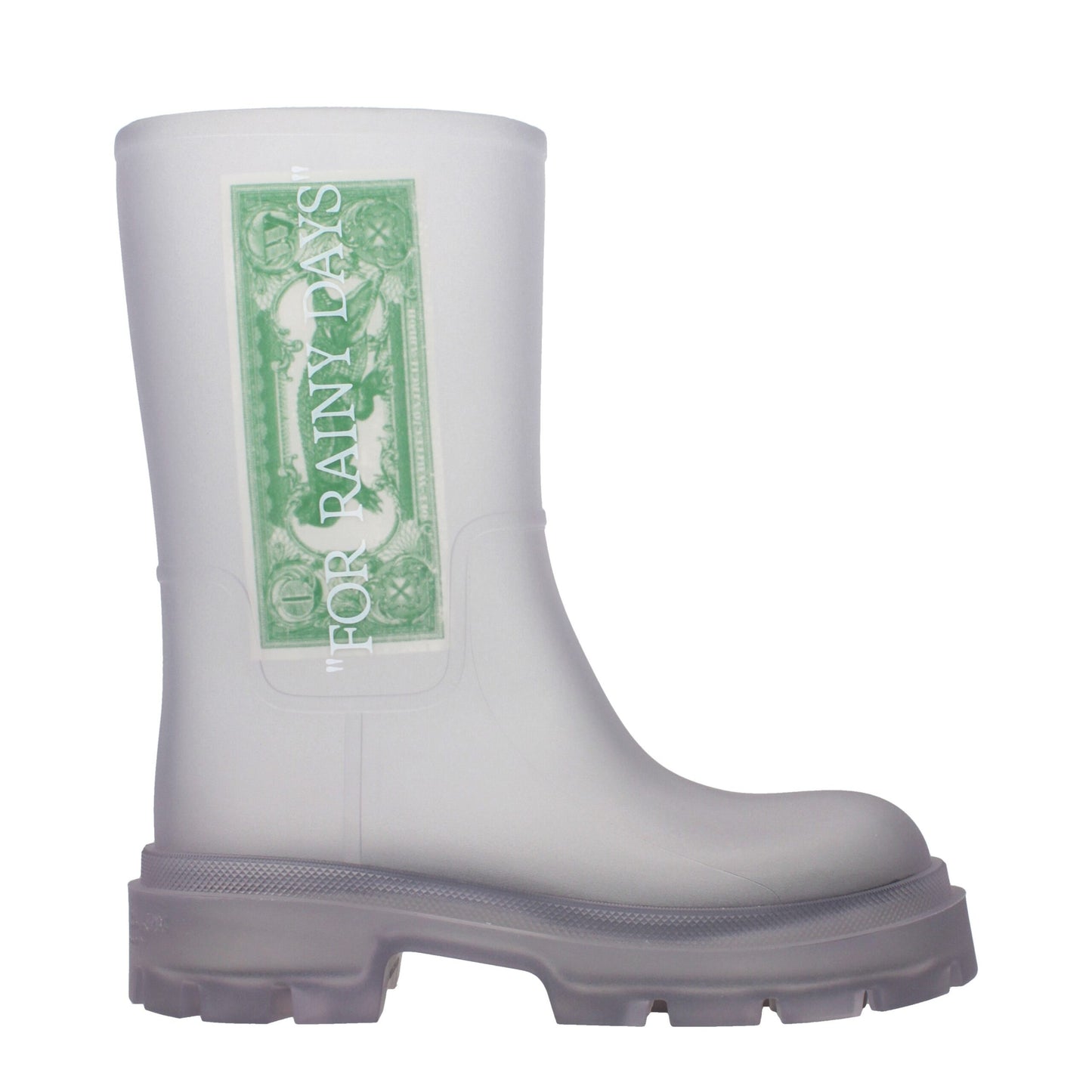 Ankle Boots by Off-White for men in pvc transparent & white showcases a impeccable silhouette as Men's PVC Ankle Boots, artfully defined by a impeccable and a impeccable .