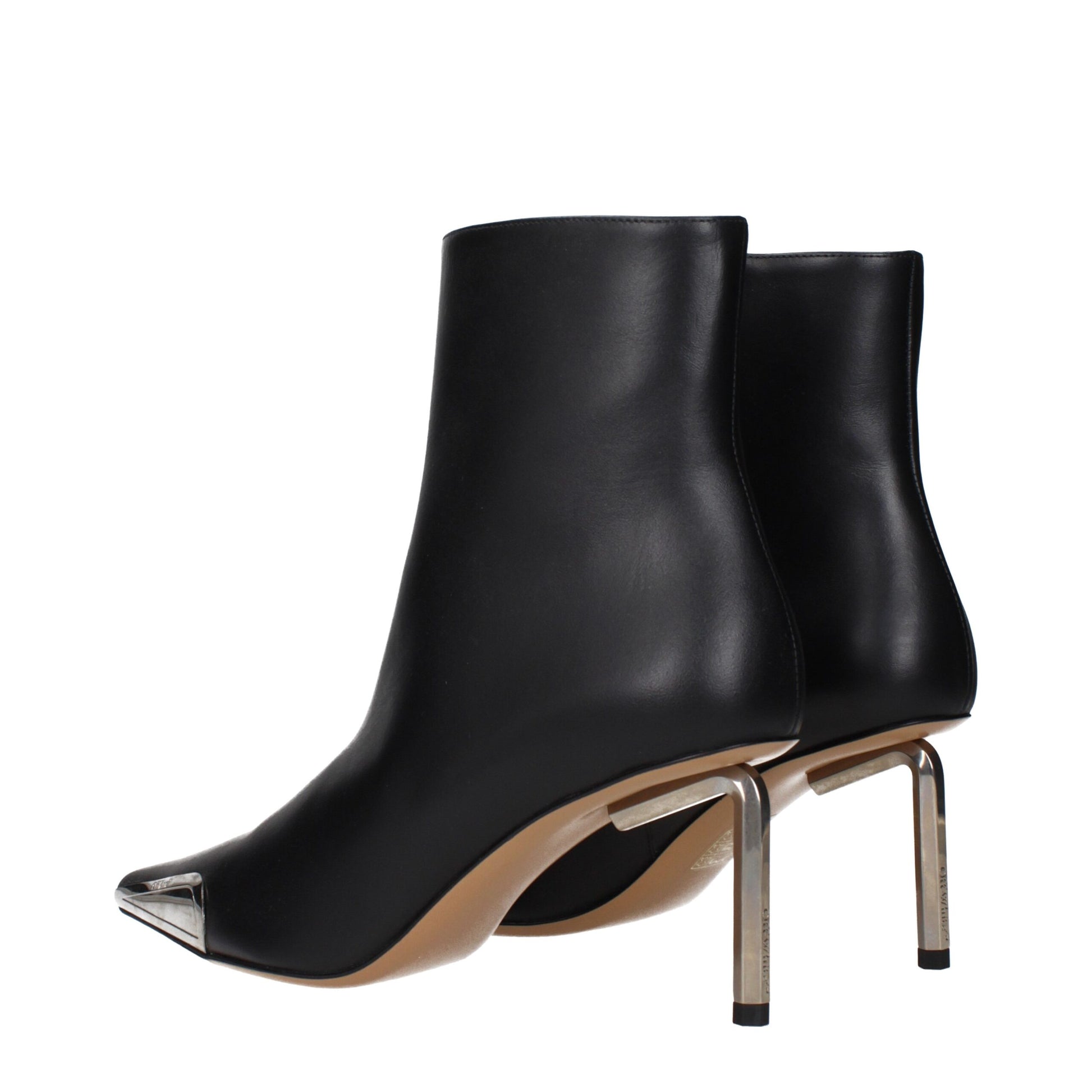 Ankle Boots by Off-White for women in leather black & white features an high-performance silhouette, showcasing the sophisticated design of the Women's Leather Ankle Boots with a and a refined .